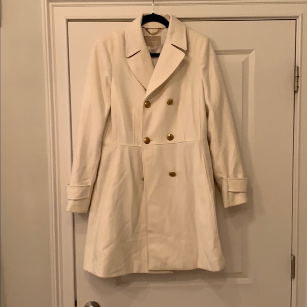 Banana Republic Cream pea coat
